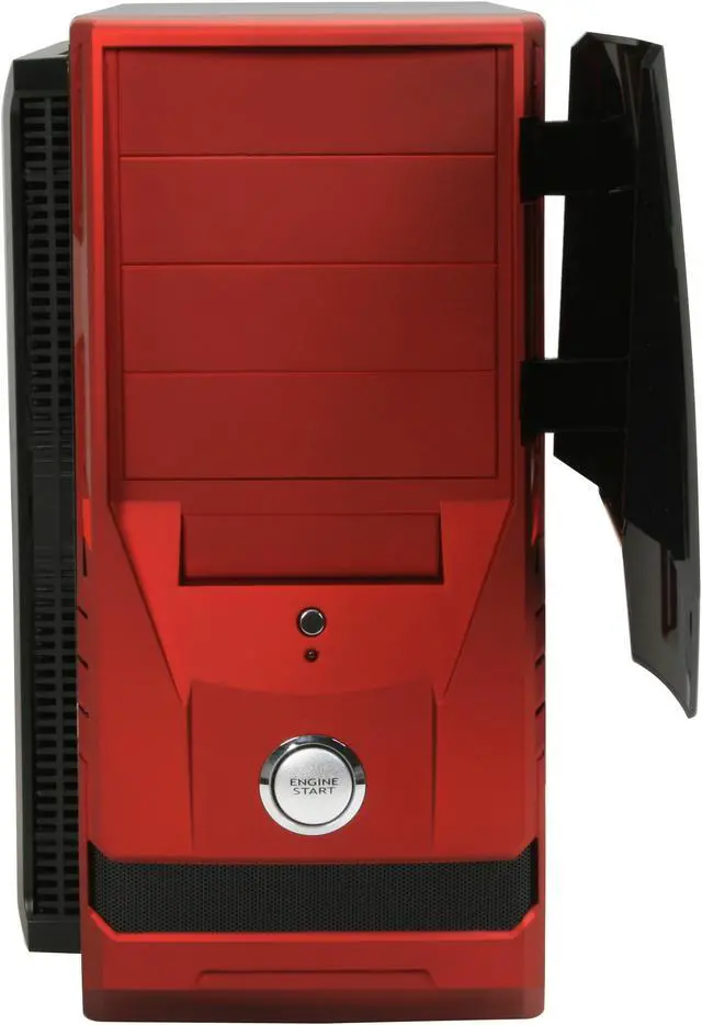 Alt view image 4 of 12 - AeroCool AeroRacer Pro Red 0.6mm SECC Steel ATX Mid Tower Computer Case