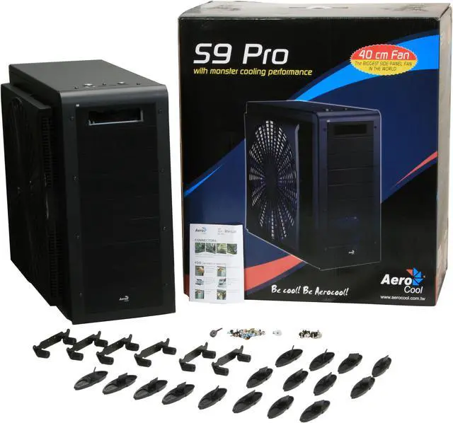 Alt view image 12 of 12 - AeroCool S9 Pro Black 0.6mm SECC Steel ATX Mid Tower Computer Case