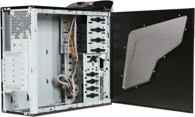 Alt view image 5 of 10 - AeroCool Vx-R Black SECC 0.5mm ATX Mid Tower Computer Case