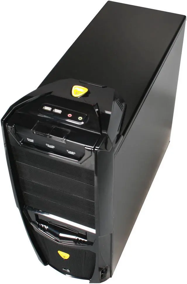 Alt view image 8 of 10 - AeroCool Vx-R Black SECC 0.5mm ATX Mid Tower Computer Case