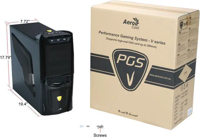 Alt view image 10 of 10 - AeroCool Vx-R Black SECC 0.5mm ATX Mid Tower Computer Case