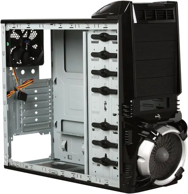 Alt view image 7 of 10 - AeroCool Vx-e(EN52689) Black SECC 0.5mm ATX Mid Tower Computer Case