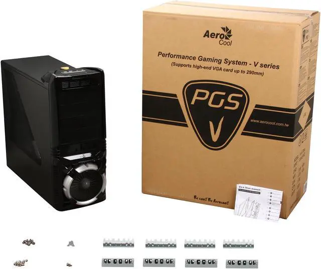 Alt view image 10 of 10 - AeroCool Vx-e(EN52689) Black SECC 0.5mm ATX Mid Tower Computer Case