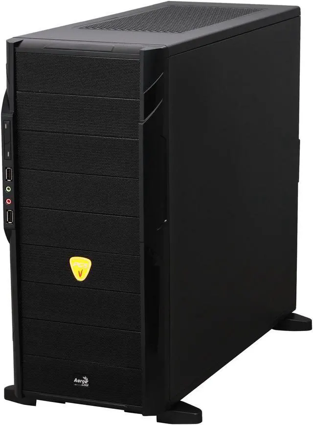 Alt view image 3 of 9 - AeroCool Vs-9 Black SECC 0.6mm ATX Mid Tower Computer Case