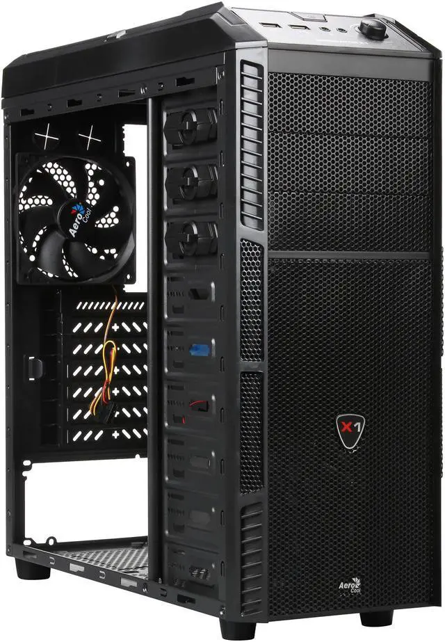 Alt view image 7 of 9 - AeroCool PGS B series Xpredator-X1 Black Edition Black SPCC 0.5mm ATX Mid Tower Computer Case