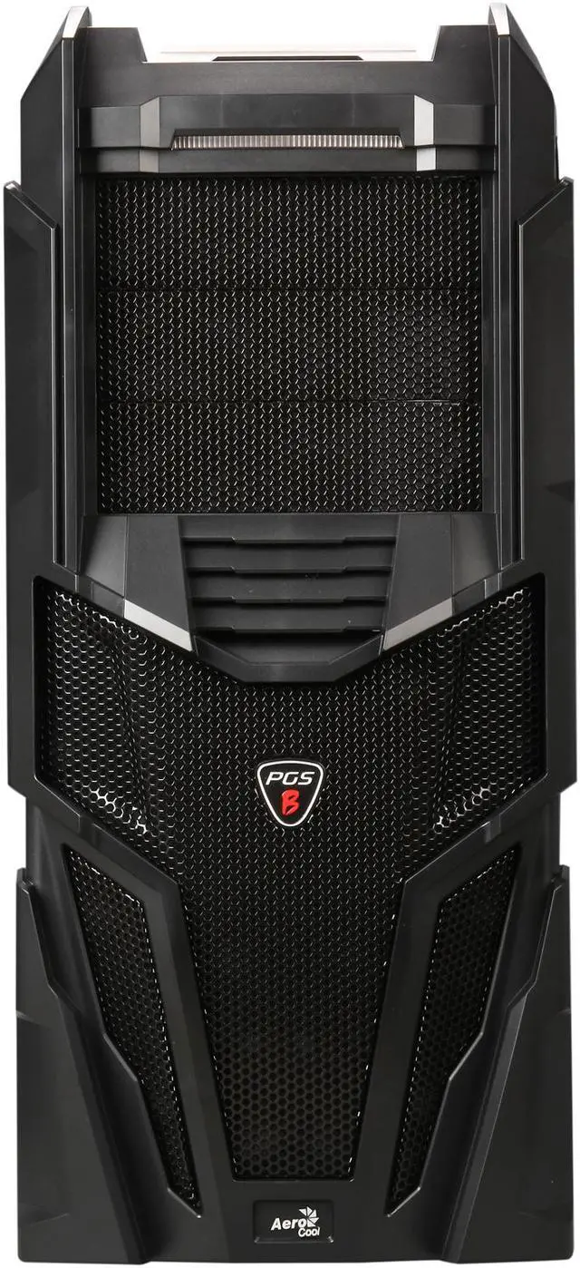 Alt view image 2 of 10 - AeroCool PGS B Series Mechatron-Black Steel Edition Black 0.6 SECC Steel ATX Mid Tower Computer Case