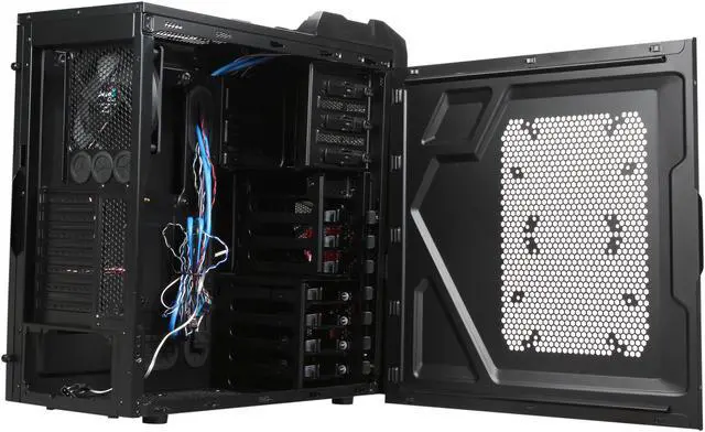 Alt view image 5 of 10 - AeroCool PGS B Series Mechatron-Black Steel Edition Black 0.6 SECC Steel ATX Mid Tower Computer Case