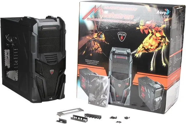 Alt view image 10 of 10 - AeroCool PGS B Series Mechatron-Black Steel Edition Black 0.6 SECC Steel ATX Mid Tower Computer Case