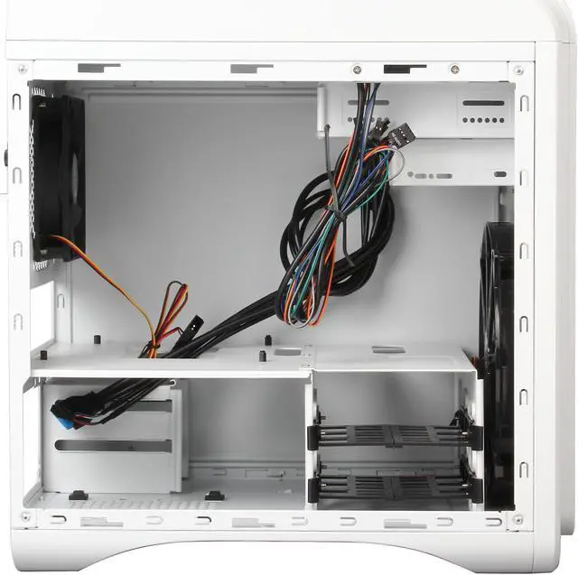 Alt view image 6 of 10 - AeroCool DS-Cube White White 0.8mm SGCC ATX Mid Tower Computer Case