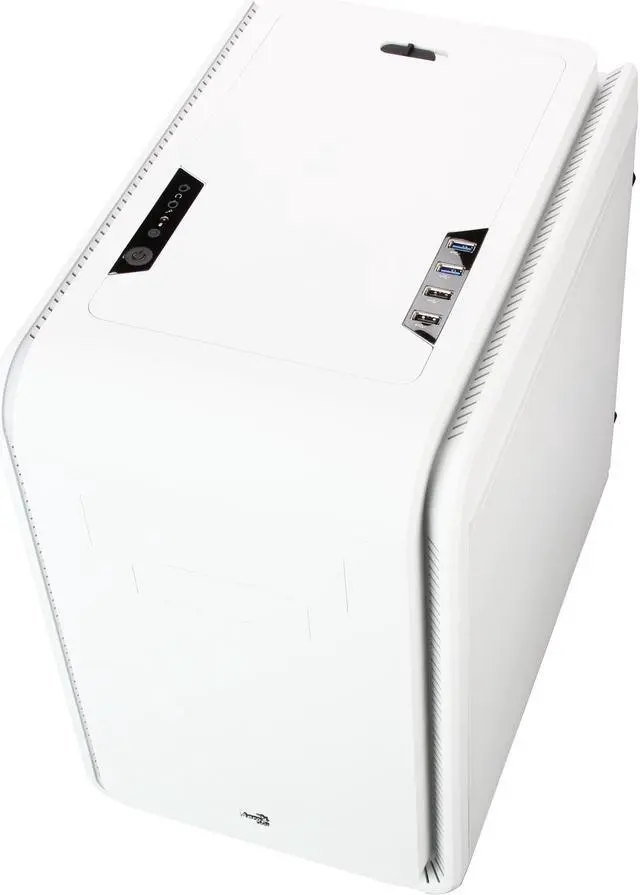Alt view image 8 of 10 - AeroCool DS-Cube White White 0.8mm SGCC ATX Mid Tower Computer Case