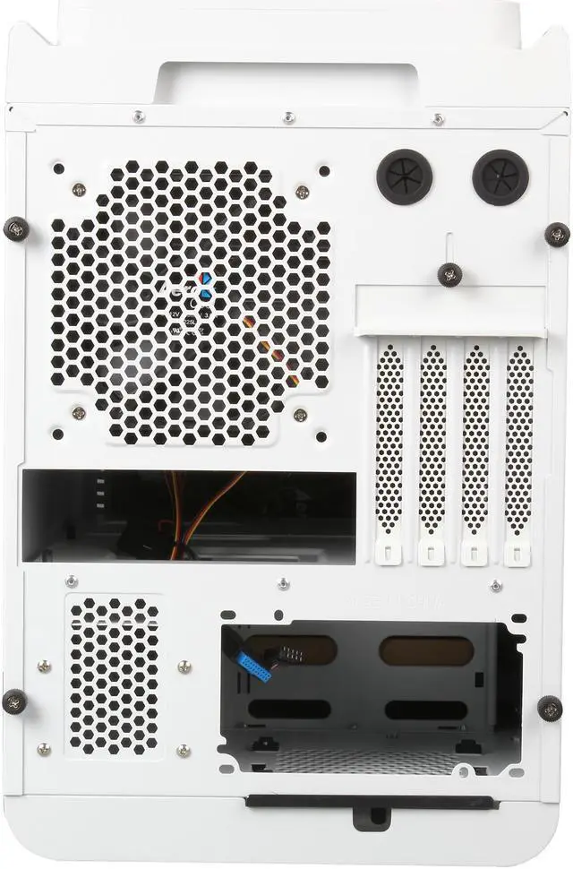 Alt view image 9 of 10 - AeroCool DS-Cube White White 0.8mm SGCC ATX Mid Tower Computer Case