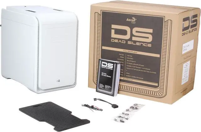 Alt view image 10 of 10 - AeroCool DS-Cube White White 0.8mm SGCC ATX Mid Tower Computer Case