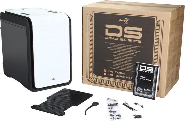 Alt view image 10 of 10 - AeroCool DS-Cube Black/White Black / White 0.8mm SGCC ATX Mid Tower Computer Case