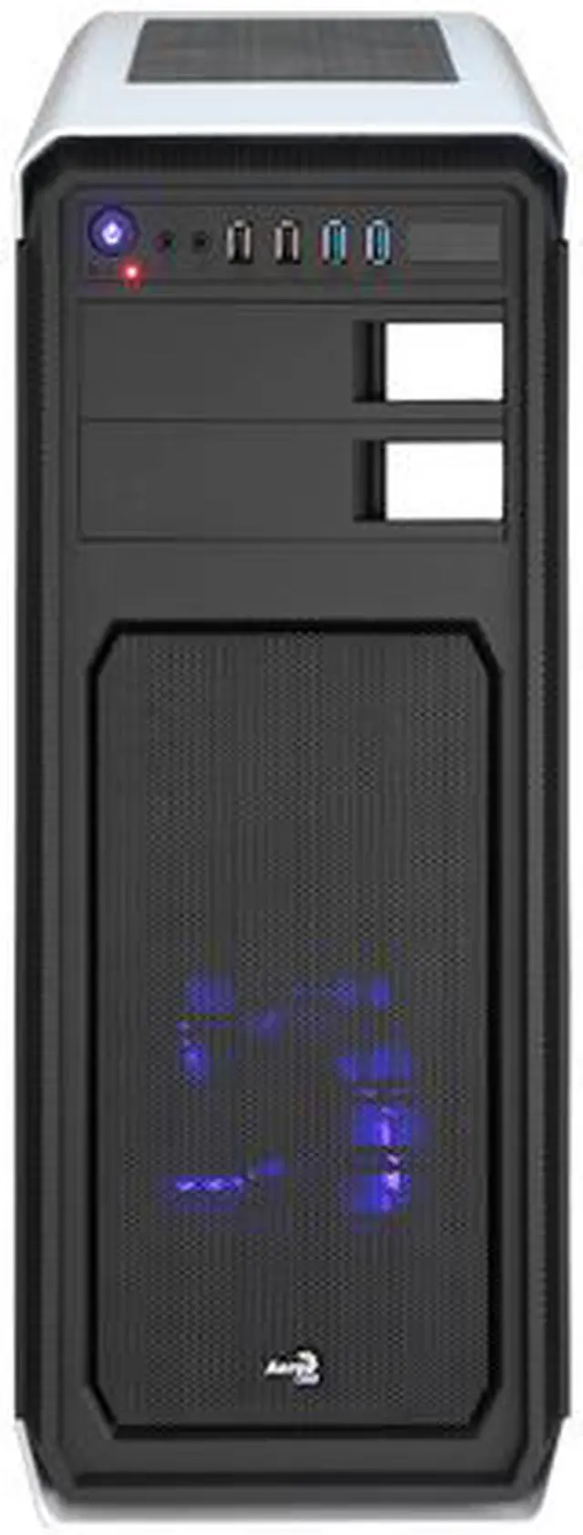 Alt view image 2 of 7 - AeroCool PGS Aero Series Aero800 White White 0.55mm ATX Mid Tower Computer Case