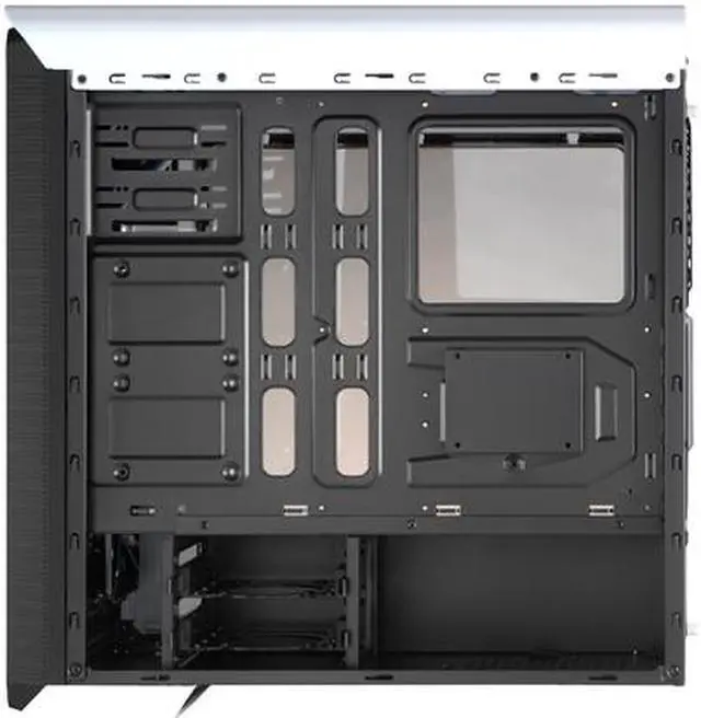 Alt view image 6 of 7 - AeroCool PGS Aero Series Aero800 White White 0.55mm ATX Mid Tower Computer Case