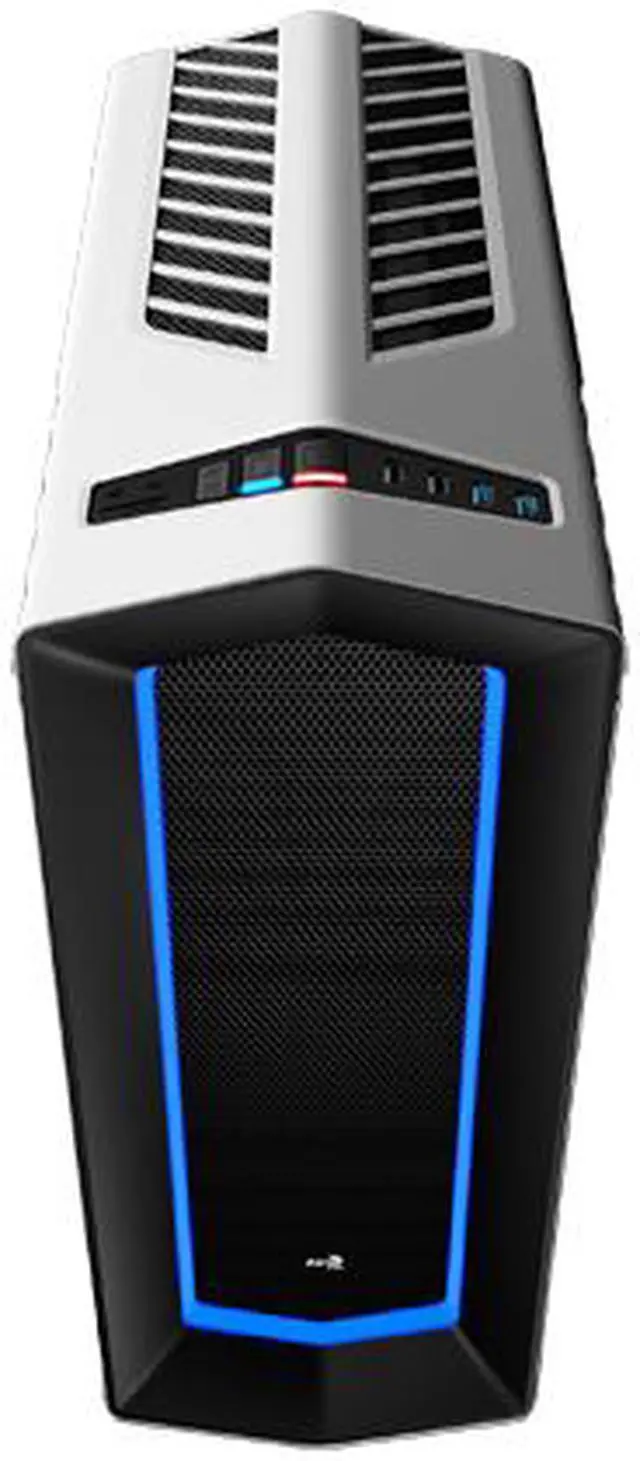 Alt view image 3 of 8 - AeroCool P7 Series P7-C1 White White 0.6mm SGCC ATX Mid Tower Computer Case