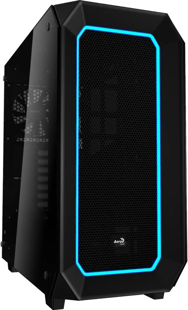 Main image of AeroCool P7 series P7-C0 Black Steel / Tempered Glass ATX Mid Tower Computer Case ATX PSU (Optional) Power Supply