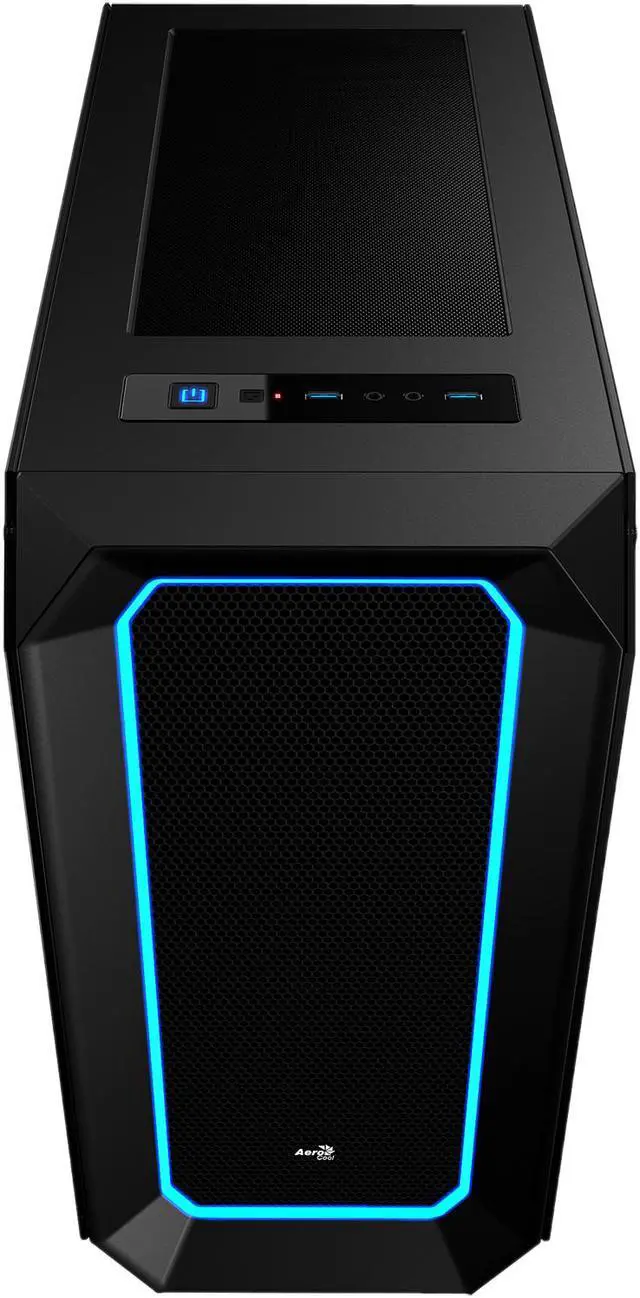 Alt view image 4 of 13 - AeroCool P7 series P7-C0 Black Steel / Tempered Glass ATX Mid Tower Computer Case ATX PSU (Optional) Power Supply