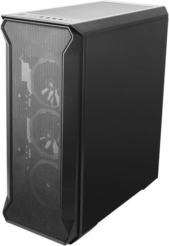 Alt view image 13 of 20 - SAMA Tank-RGB Black Dual USB3.0 Steel/ Tempered Glass ATX Mid Tower Gaming Computer Case w/Tempered Glass Panel and 4x Addressable RGB LED Ring Fans Pre-Installed