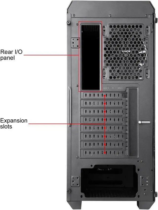 Alt view image 19 of 20 - SAMA Tank-RGB Black Dual USB3.0 Steel/ Tempered Glass ATX Mid Tower Gaming Computer Case w/Tempered Glass Panel and 4x Addressable RGB LED Ring Fans Pre-Installed