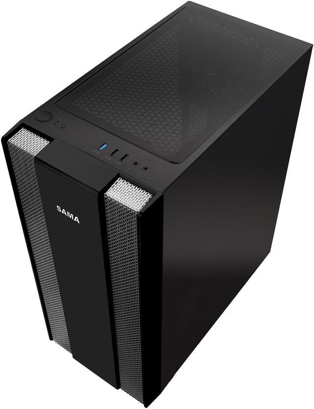 Alt view image 9 of 16 - SAMA Sama-Z3 Black Steel / Tempered Glass ATX Mid Tower Computer Case