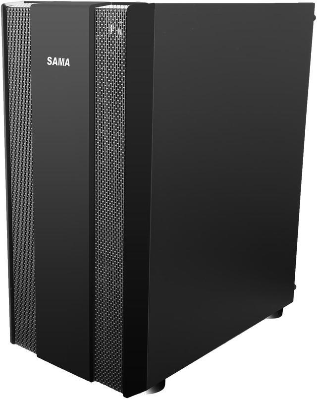 Alt view image 4 of 16 - SAMA Sama-Z3 Black Steel / Tempered Glass ATX Mid Tower Computer Case