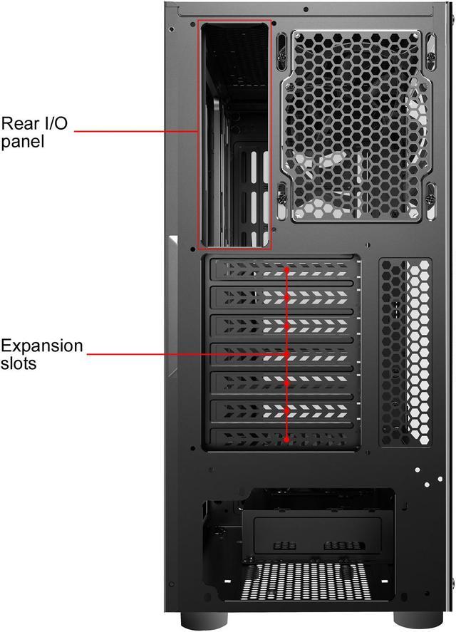 Alt view image 13 of 16 - SAMA Sama-Z3 Black Steel / Tempered Glass ATX Mid Tower Computer Case
