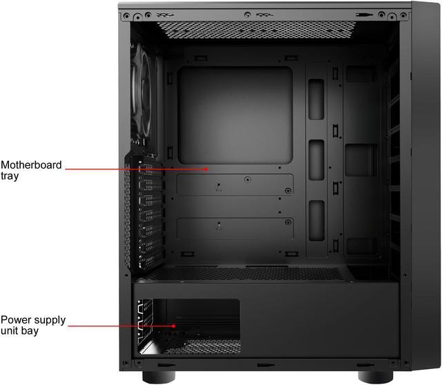 Alt view image 15 of 16 - SAMA Sama-Z3 Black Steel / Tempered Glass ATX Mid Tower Computer Case