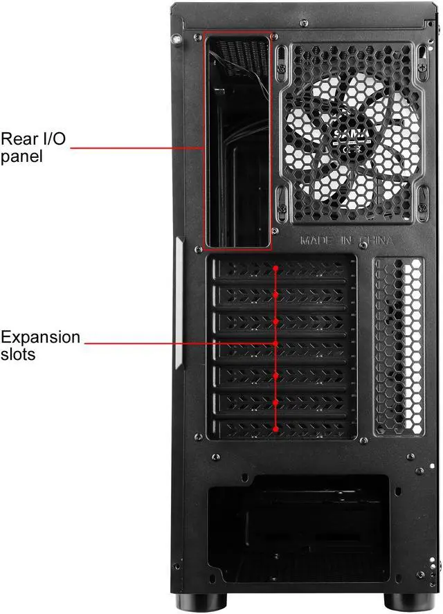 Alt view image 16 of 20 - SAMA Sama-M1-ARGB Black Steel / Tempered Glass ATX Mid Tower Computer Case