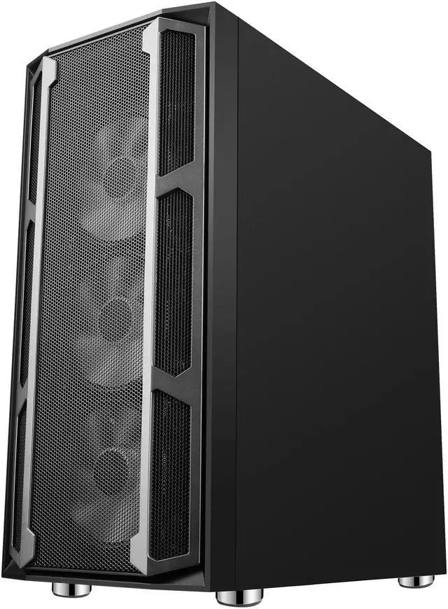 Alt view image 11 of 20 - SAMA Space X1-ARGB Black Steel / Tempered Glass ATX Mid Tower Computer Case with 4 x 120mm ARGB LED Fans Pre-Installed