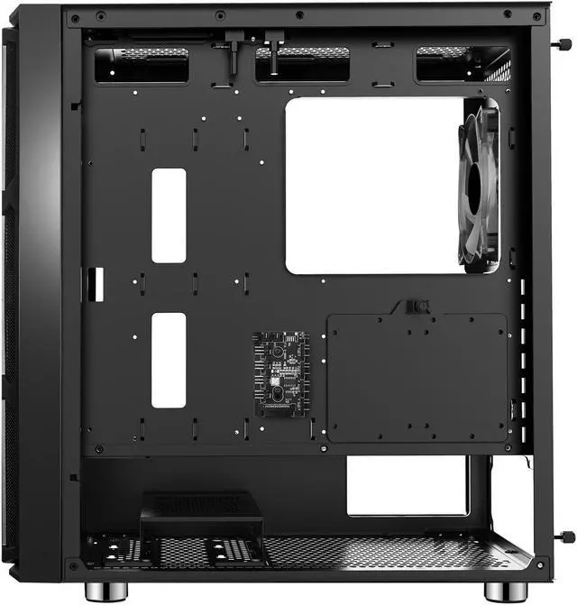 Alt view image 13 of 20 - SAMA Space X1-ARGB Black Steel / Tempered Glass ATX Mid Tower Computer Case with 4 x 120mm ARGB LED Fans Pre-Installed