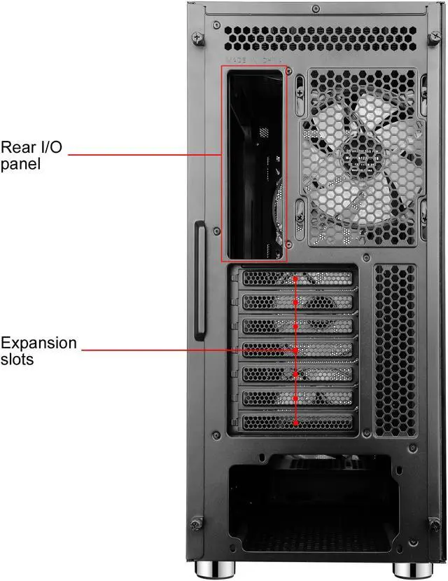 Alt view image 18 of 20 - SAMA Space X1-ARGB Black Steel / Tempered Glass ATX Mid Tower Computer Case with 4 x 120mm ARGB LED Fans Pre-Installed