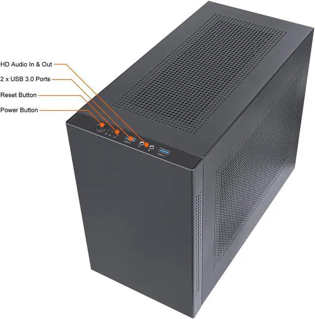 Alt view image 11 of 17 - SAMA IM01 Black Steel Micro ATX Tower Computer Case