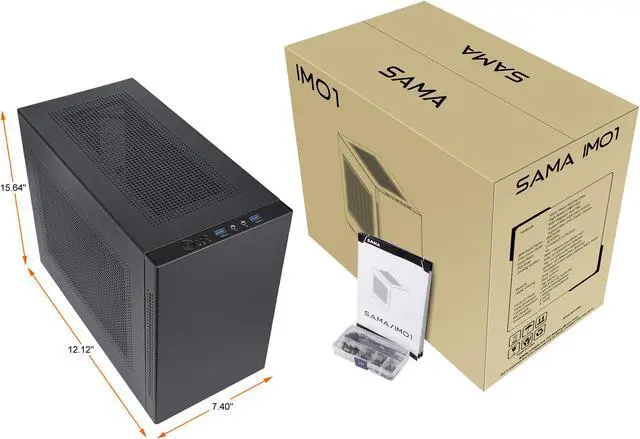 Alt view image 17 of 17 - SAMA IM01 Black Steel Micro ATX Tower Computer Case