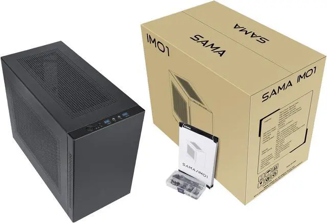 Alt view image 16 of 17 - SAMA IM01 Black Steel Micro ATX Tower Computer Case