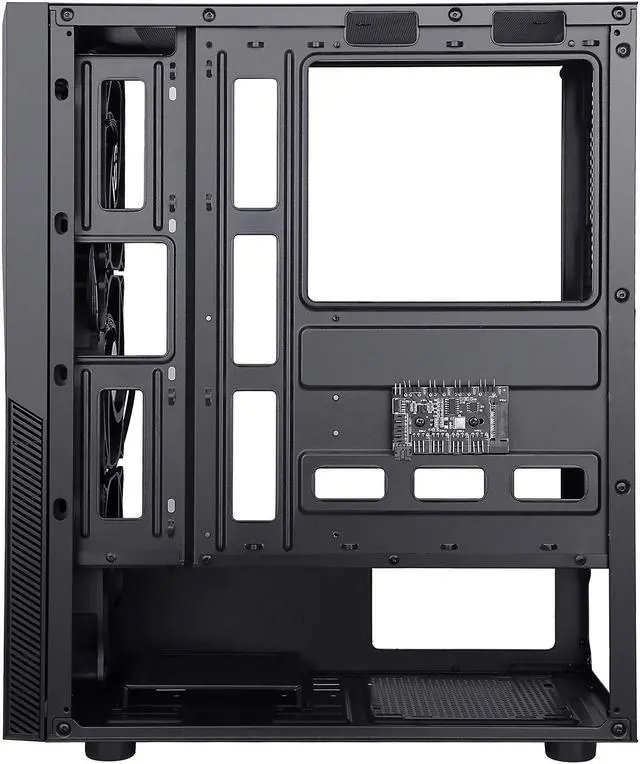 Alt view image 15 of 20 - SAMA SAMA-M2-ARGB Black Steel / Tempered Glass ATX Mid Tower Computer Case w/ 3 x 120mm ARGB Fans (Pre-Installed)