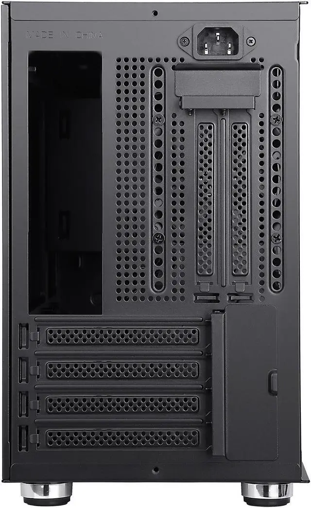 Alt view image 9 of 12 - SAMA IM02 Black Steel / Tempered Glass Micro ATX Tower Computer Case