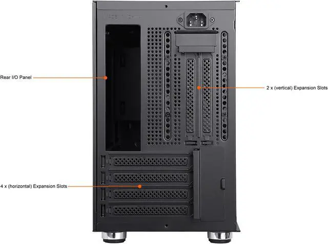 Alt view image 10 of 12 - SAMA IM02 Black Steel / Tempered Glass Micro ATX Tower Computer Case