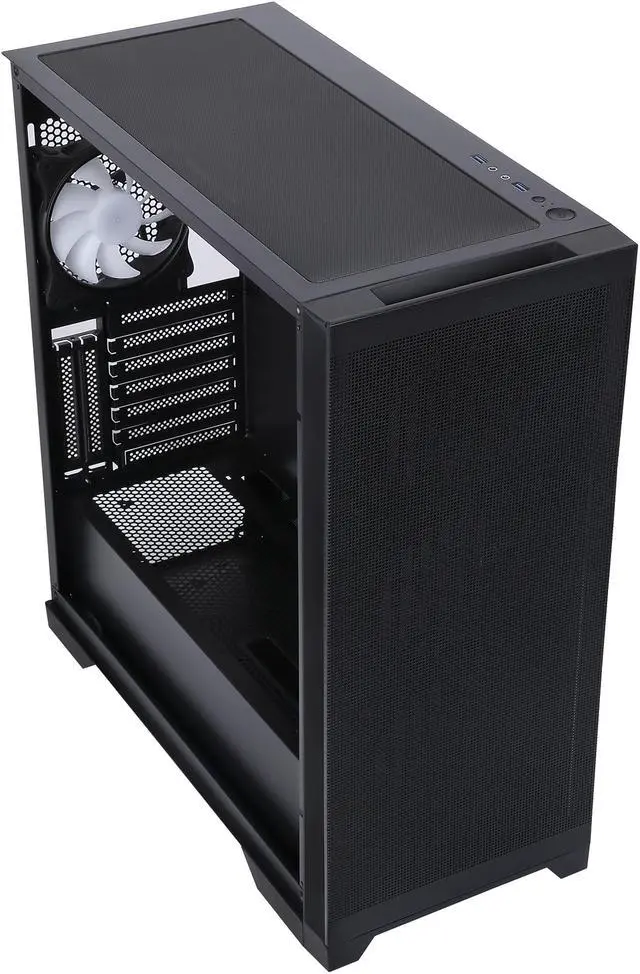 Alt view image 13 of 17 - Sama IDX8-ARGB-BK Black Dual USB3.0 Steel/ Tempered Glass ATX Mid Tower Gaming Computer Case w/ 4 x ARGB LED Fans (3 x120mm x Front l, 1 x120mm x Rear)Pre-Installed