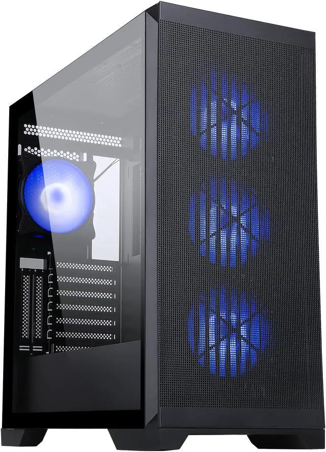 Alt view image 5 of 17 - Sama IDX8-ARGB-BK Black Dual USB3.0 Steel/ Tempered Glass ATX Mid Tower Gaming Computer Case w/ 4 x ARGB LED Fans (3 x120mm x Front l, 1 x120mm x Rear)Pre-Installed