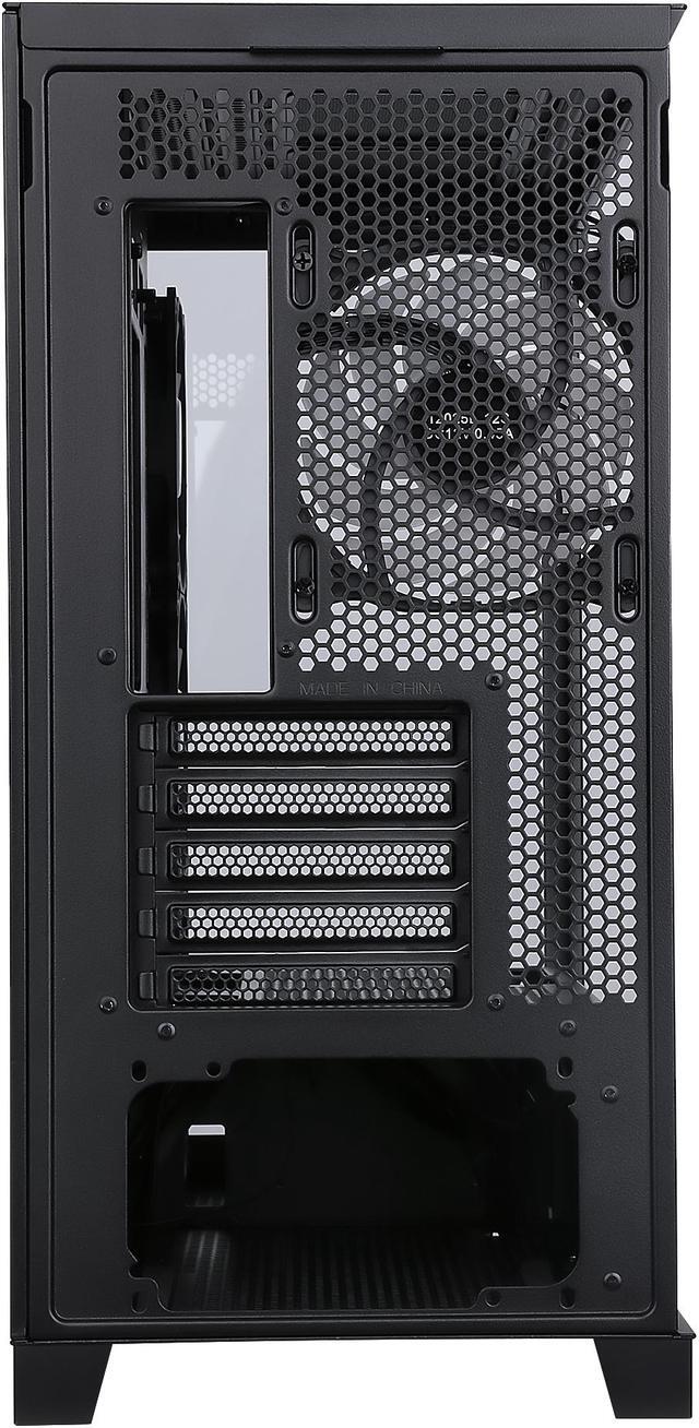 Alt view image 12 of 13 - Sama AR01-RGB-BK Black Dual USB3.0 and Type C, Dual Tempered Glass Micro -ATX Tower Gaming Computer Case w/ 4 x ARGB LED Fans (3 x120mm xSide, 1 x120mm x Rear)Pre-Installed