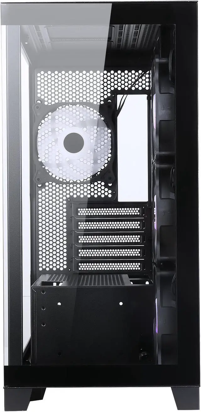 Alt view image 8 of 13 - Sama AR01-RGB-BK Black Dual USB3.0 and Type C, Dual Tempered Glass Micro -ATX Tower Gaming Computer Case w/ 4 x ARGB LED Fans (3 x120mm xSide, 1 x120mm x Rear)Pre-Installed