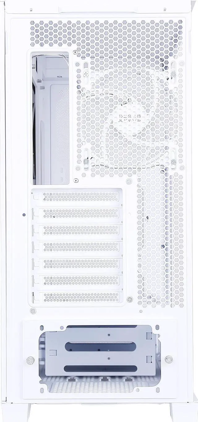 Alt view image 12 of 12 - Sama 4501-White Dual USB3.0 and Type C Tempered Glass ATX Full Tower Gaming Computer Case w/ 4 x 120mm ARGB Fans (3 x MB Side, 1 x Rear) Pre-Installed