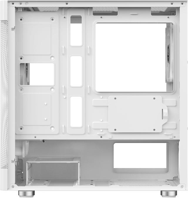 Alt view image 15 of 15 - Sama ARGB-Q5-W White USB3.0 Tempered Glass Micro ATX Tower Gaming Computer Case w/  3 x 120mm ARGB Fans (Pre-Installed)