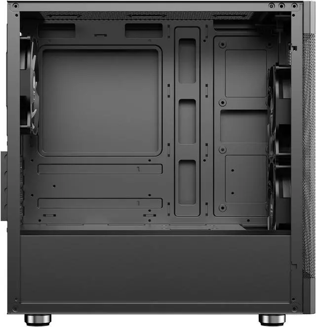 Alt view image 14 of 15 - Sama ARGB-Q5-BK Black USB3.0 Tempered Glass Micro ATX Tower Gaming Computer Case w/  3 x 120mm ARGB Fans (Pre-Installed)