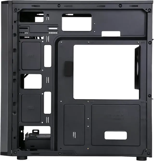 Alt view image 7 of 10 - Sama Jazovo-BK Black USB3.0 Steel ATX Mid Tower Computer Case, 3 x120mm Black Fan (2 x front, 1x Rear Pre-Installed)