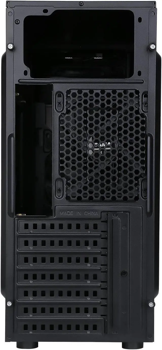 Alt view image 9 of 10 - Sama Jazovo-BK Black USB3.0 Steel ATX Mid Tower Computer Case, 3 x120mm Black Fan (2 x front, 1x Rear Pre-Installed)