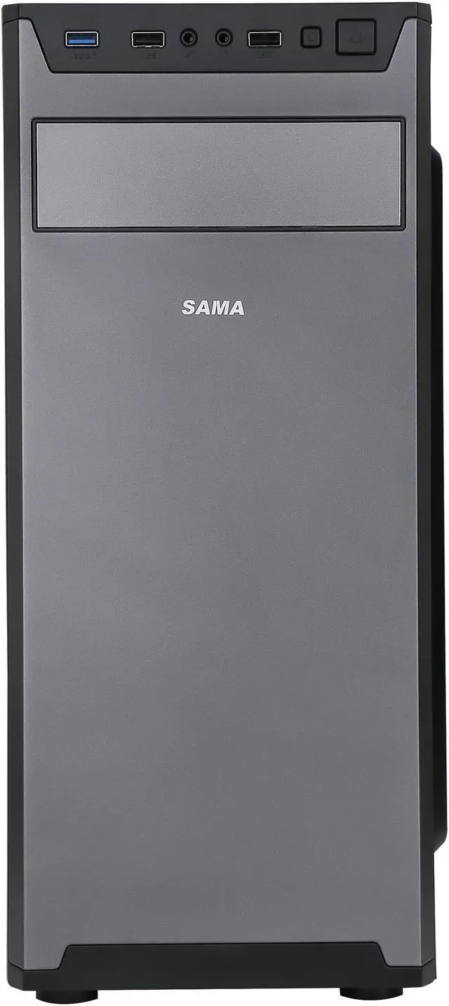 Alt view image 6 of 10 - Sama Jazovo-BK Black USB3.0 Steel ATX Mid Tower Computer Case, 3 x120mm Black Fan (2 x front, 1x Rear Pre-Installed)