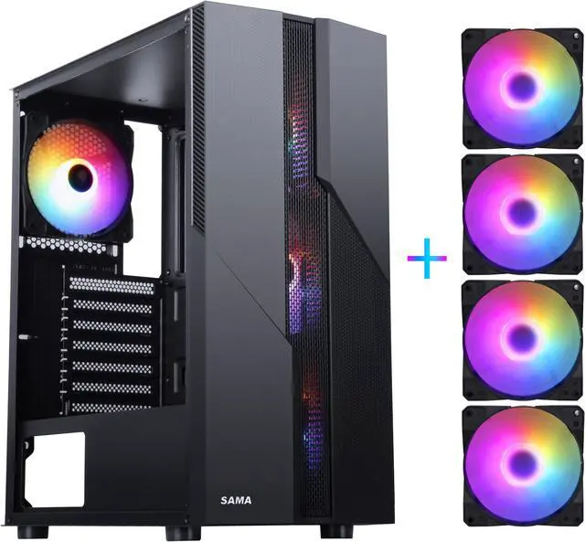 ⭐︎M⭐︎sama exclusive use Amazon.com: SAMA V Mesh Mid Tower PC Case - High Airflow PC