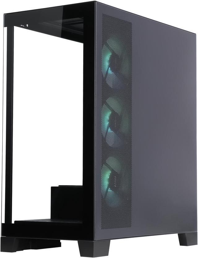 Alt view image 5 of 8 - Sama Neview 2351 Black Dual USB3.0 and Type C Tempered Glass ATX Mid Tower Gaming Computer Case w/ 4 x 120mm ARGB Fans (3 x MB Side, 1 x Rear) Pre-Installed